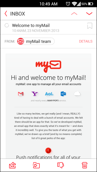 Risultati immagini per MyMail app email